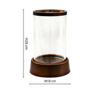 Ivyline Hampton Hurricane Lantern In Copper H28Cm W18Cm