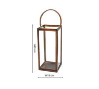 Ivyline Hampton Tall Lantern In Copper H40Cm W18Cm