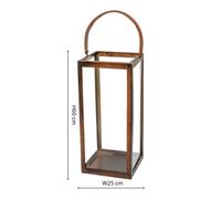 Ivyline Hampton Tall Lantern In Copper H60Cm W25Cm