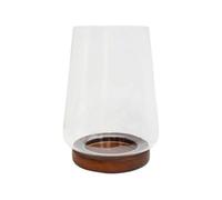 Ivyline Harvey Tapered Dome Lantern - Walnut - L20 X W20 X H25.5 Cm - Brown
