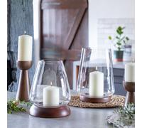 Ivyline Harvey Walnut Cylinder Lantern H28.5cm D21cm | Size: Medium Ivyline Walnut Medium