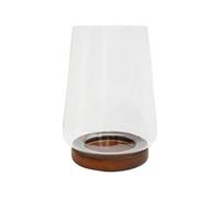 Ivyline Harvey Walnut Lantern - Cylinder