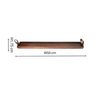 Ivyline Harvey Walnut Wooden Candle Tray W50Cm