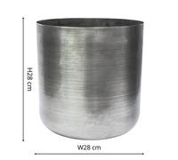 Ivyline Indoor Chelsea Pewter Planter H28Cm D28Cm