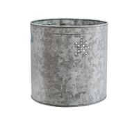 Ivyline Indoor Christmas Tree Bucket with Star in Galvanised Steel - 23cm