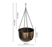 Ivyline Indoor Mayfair Mocha Hanging Planter H21Cm D30Cm