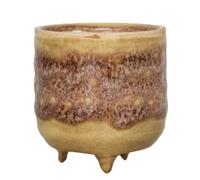 Ivyline Indoor Morganite Reactive Glaze Cacti Planter with Foot, H7 x W7 x D7cm