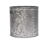 Ivyline Indoor Planter with Star in Galvanised Steel H28Cm W28Cm in Grey Ivyline Grey