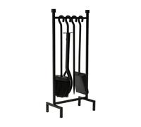 Ivyline Iron Hanging Rack Fireside Companion Set - Black