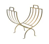 Ivyline Iron Linear Log Basket - Brass