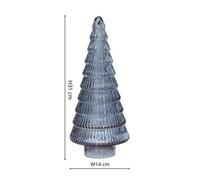 Ivyline Juniper Blue Glass Tree H31Cm D14Cm