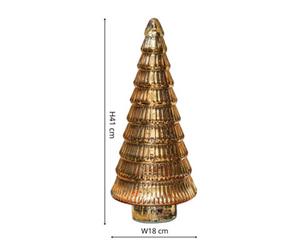 Ivyline Juniper Gold Glass Tree H41Cm W18Cm