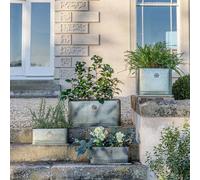 Ivyline Kew Aged Brass Regency Outdoor Plant Pot 38Cm in Gold Ivyline Gold