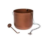 Ivyline Kew Hanging Planter Large With Hook - Metal - L17 X W17 X H15.5 Cm - Matt Copper