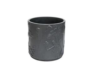 Ivyline Kew Stoneware Meadow Planter - Stoneware - L20.5 X W20.5 X H20.5 Cm - Grey