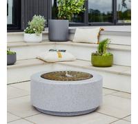 Ivyline Large Water Feature With Light Display In Terrazzo & Aged Copper (24293)