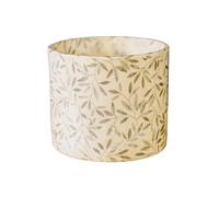 Ivyline Lazzaro Sage Foliage Planter - Waterproof, Durable & Contemporary - Stylish Indoor Round Sturdy Ceramic Flower Houseplant Pot - H16cm x D18cm