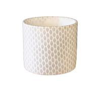 Ivyline Lazzaro Taupe Garland Planter - Waterproof, Durable & Contemporary - Stylish Indoor Round Sturdy Ceramic Flower Houseplant Pot - H13cm x D15cm