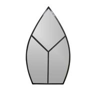 Ivyline Leaf Arch Outdoor Mirror - Glass - L1.5 X W50 X H90 Cm - Natural Black