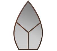 Ivyline Leaf Arch Outdoor Mirror - Glass - L1.5 X W50 X H90 Cm - Natural Rust