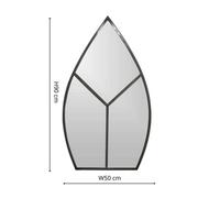 Ivyline Leaf Arch Outdoor Mirror Natural Black H90Cm W50Cm