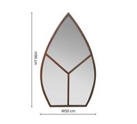 Ivyline Leaf Arch Outdoor Mirror Natural Rust H90Cm W50Cm