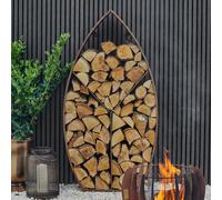 Ivyline Leaf Arch Sculptural Log Storage Natural Rust