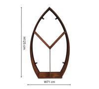 Ivyline Leaf Arch Sculptural Log Storage Natural Rust H125Cm W71Cm