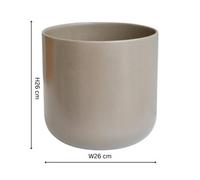 Ivyline Lisbon Planter Greige H26Cm D26Cm
