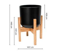Ivyline Lisbon Pot And Stand Anthracite D26Cm