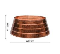 Ivyline Metal Christmas Tree Skirt Copper H26Cm W67Cm