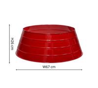 Ivyline Metal Christmas Tree Skirt Red H26Cm W67Cm