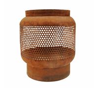 Ivyline Metal Outdoor Tall Buttermere Basket Fire Pit - Rust