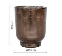 Ivyline Metallic Bronze Glass Holder H19Cm W15.5Cm