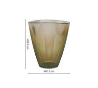 Ivyline Mocha Ribbed Vase H24.5Cm W21.5Cm