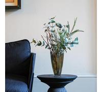 Ivyline Mocha Rippled Glass Vase H25Cm W14.5Cm in Beige Ivyline Beige