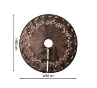 Ivyline Mocha Velvet Mistletoe Tree Skirt D80Cm