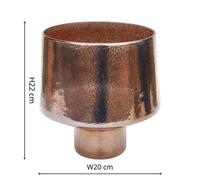 Ivyline Opulent Curved Metallic Bronze Planter H22Cm W20Cm
