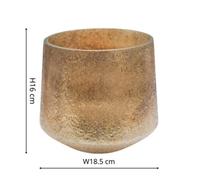 Ivyline Opulent Metallic Gold Planter H16Cm W18.5Cm
