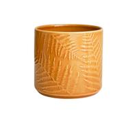 Ivyline Orla Glazed Fern Planter, Mustard