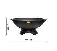 Ivyline Outdoor Artisan Fire Pit In Black Iron H31Cm W71Cm