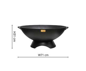 Ivyline Outdoor Artisan Fire Pit In Black Iron H31Cm W71Cm