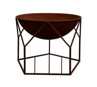 Buckingham Rust Iron Fire Bowl Brown