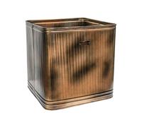 Ivyline Outdoor Hampton Square Metal Planter - Copper - Small