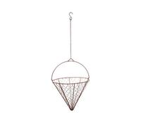 Ivyline Outdoor Hanging Wired Netted Cone - Mild Steel - L40 X W40 X H40 Cm - Bronze