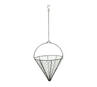 Ivyline Outdoor Hanging Wired Netted Cone - Zinc