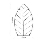 Ivyline Outdoor Leaf Trellis Zinc H100Cm W80Cm