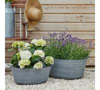 Outdoor Matlock Oval Planter, H34cm x W58.50cm Ivyline Mid Grey One Size