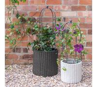 Ivyline Outdoor Pot Plant Support Zinc H64cm D26cm in Silver | Size: Medium Ivyline Silver M