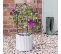 Ivyline Outdoor Pot Plant Support Zinc H75cm D26cm in Silver | Size: Medium Ivyline Silver M